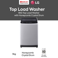 LG 9kg Non Inverter Top Load Washer T2109NT1G1 | 5 Star Energy Efficient Honeycomb Crystal Drum (Gre