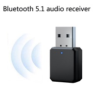 DC5V Bluetooth 5.1 Audio Receiver Dual Output AUX USB Stereo Car Hands-free Call Wireless Adapter Vi