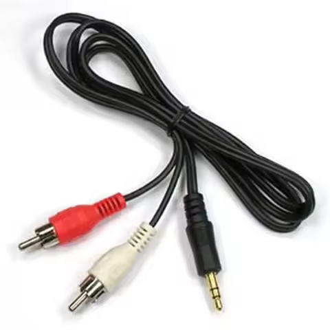 1m 3.3ft Audio Cable 3.5-Jack to 2 RCA male to male 2RCA to 3.5mm AUX Stereo Audio Car Cable Splitte