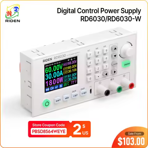 RD RD6030 RD6030W 60V 30A DC Adjustable Step Down Voltage Bench Regulated Power Supply Buck Converte