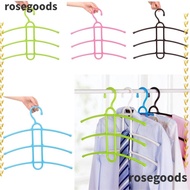 ROSEGOODS1 Clothes Hanger Plastic Fishbone Hanger Hook Space Saver