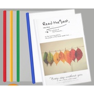 A4 Size File Folder Sliding Bar Report Covers Transparent School Document Folder-Extra Thick 1cm