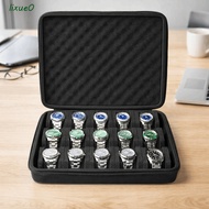 LIXUE Watch Storage Box, Hard Shell 8/ 15 Slot Watch Display Box, Case Box Shockproof Zippered Closu