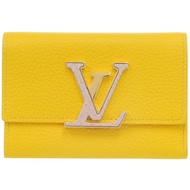 Like New Louis Vuitton Portefeuille Capucines Compact N87623 IC Leather/Python Yellow Tri-fold Walle