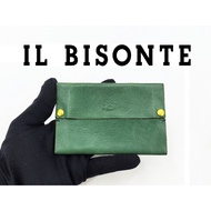 original IL BISONTE green leather tissue case