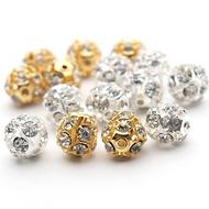 50 Pcs/ Pack Diamond Ball Beads Diamond Ball Beads Diy Beaded Bracelet Loose Beads Accessories