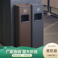 W-8 Hotel Lobby Stainless Steel Vertical Elevator Entrance Trash Can with Ashtray Corridor Aisle Smoking Smoke Extinguis
