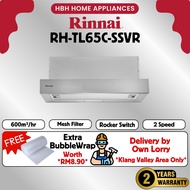 (FREE GIFT + SHIPPING) Rinnai 60/90cm RH-TL65C-SSVR/RH-TL95C-SSVR 600m3/hrs 2 Speed LED Telescopic H
