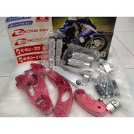 ready stock Malaysia RCB racing footrest full set wave100r/rgf/dash/srlz/y125z