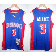 NBA CLASSIC HWC DETROIT 3 BASKETBALL JERSEY WALLACEBen biru MITCHELL&NESS