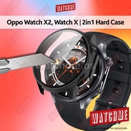 OPPO Watch X2, Watch X Protector Case, 2in1 Hard Casing With PC Glass Screen Cover (for smartwatch X