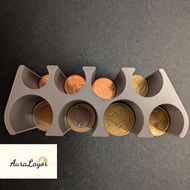 [AuraLayor] Euro Coin Holder Storage Box 2 Euro 1 Euro 50 Cent Durable Change Dispenser for Wallet C