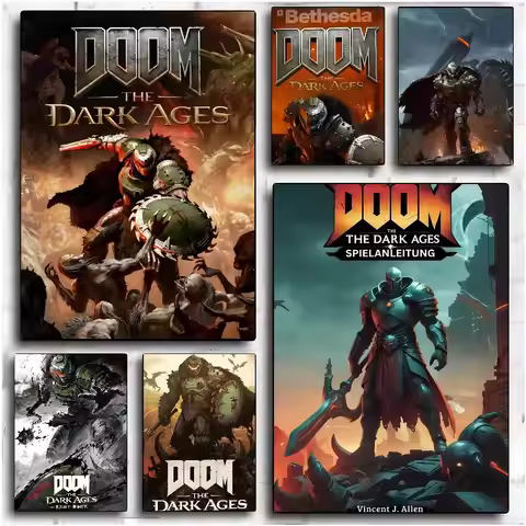 D-Doom The Dark Ages Poster Art With Prints Home Bedroom Living Room Decoration Gift