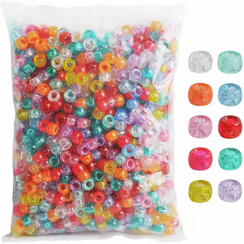 Summer Colorful Pony Beads HandCrafts Big Hole Beads For Kids DIY Bracelet Necklace Making Fashion H