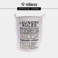 Laundry Rules Laundry Basket/Bag for Clothings, Storage, Service Yard, Cleaning