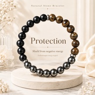 Customizable Natural Stone Bracelet Meaning Bracelet 8mm Beads Handmade Crystal Bracelet Protection 