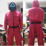 魷魚遊戲同款 squid game cos 紅衣連體工作服連面具 萬聖節 halloween cosplay