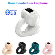 Bone Conduction Earphones Bluetooth 5.3 Ear Clip on Ear Earring Headphones Wireless Headset HiFi Stereo Earbud With Microphone Over The Ear Headphones