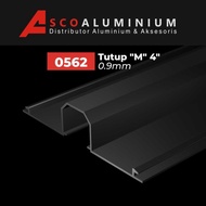 Aluminium / alumunium Tutup "M" Profile 0562 kusen 4 inch Alexindo