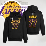 Áo nỉ Hoodie và Sweater Bóng Rổ Mỹ Los Angeles Lakers Luka Doncic form rộng tay lỡ Jerry Tee thể tha
