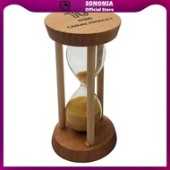 [SONONIA] 10 Min Wooden Yellow Sand Timer Hourglass for Kid Reading Game Playing Timer