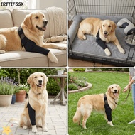 IRTJIFSSX Dog Thigh Brace, Neoprene Breathable Hock Joint Support, Comfortable Flexible Black Adjust