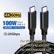 3m 5m USB 3.2 Gen2 Type C to C Cable 240W 5A ThunderBolt 3 USBC 4K HD Video Data Charger Cord For La