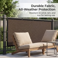 Balcony Privacy Screen and Outdoor Sunshade for Patio and Courtyard - Fabric Privacy Fence