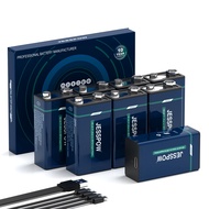 8 Pack Rechargeable 9 Volt Batteries USB Rechargeable, High Capacity 1300mAh 9V Lithium Battery with