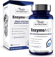 1MD Nutrition EnzymeMD - Digestive Enzymes Supplement - Doctor Formulated | 18 Plant-Based Enzymes -