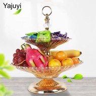 [Yajuyi] Dessert Plates Elegant Snack Tray 2 Layer Serving Plate for Restaurant Event