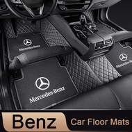 ใหม่สำหรับ Mercedes Benz AMG E200 W210 W203 W124 A45 W204 W211 W123 W205 W212 W203 C200 E350 CLA E240 E250 GLC พรมรถยนต์เสื่อปูพื้นสากลแบบเต็มรูปแบบพรมรถยนต์อุปกรณ์ตกแต่งภายในรถพรมพรม