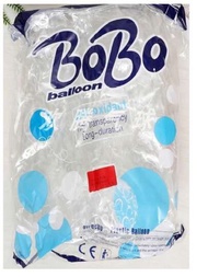 Globo preestirado burbuja Bobo bolsa azul, 18 pulgadas, paquete con 10 pz, ideal para decoración de fiestas.