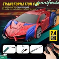 JENNIFERDZ Transform Rc Cars, 1:18 Scale 360 Rotation Remote Control Car, Electric RC Cars Transform