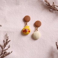 【鳥鳥頭頭】玄鳳鸚鵡 鳥耳環 鸚鵡耳環 軟陶耳環/耳夾