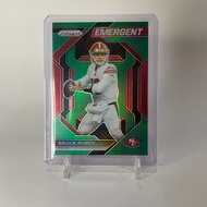 Brock Purdy Prizm Emergent Green (Football Card)