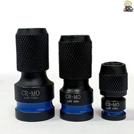 [CLA] Impact Hex Converter For Screwdriver Bit 1/2 3/8 1/4-Inch Square Drive To 1/4-Inch Qui Release