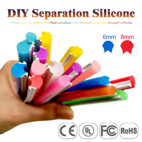6mm 8mm Separate Silicone Neon Flexible Bendable DIY Sign Waterproof IP67 DC12V 120Leds S Shape 2835