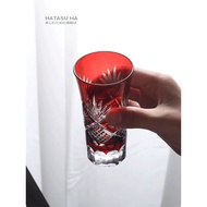 Medieval Hand-Made Edo Kiriko Sake Glass Goggles Japanese Sake Glass Flask Wine Glass Musong Japanes