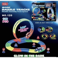 ชุดรถตีลังกา พร้อมราง มี2ขนาด รถแข่งรถDIY ชุดรถรางเรืองแสง Magical Track Glowing Race Glow In The Dark Track TY725