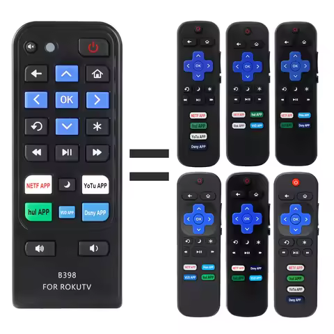 Replacement Remote Control for Roku TV TCL Hisense Onn Insignia Sharp Philips JVC RCA Hitachi Sanyo 