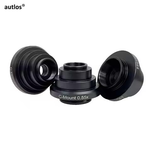 0.55X C mount Relay Lenses Adaptor Microscope Camera Adapter for Leica DM Series Trinocular Microsco