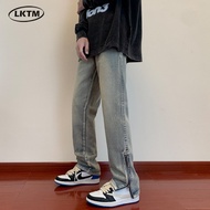 Ruang dalam jeans dan seluar grunge jeans Pakaian lelaki LKTM #2025 seluar jeans lama yang dicelup t