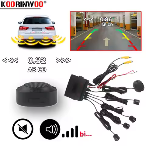 Koorinwoo Dual Core CPU Car Parking Assist Sensor Reverse Radar Video all-in-one System Connect Car 