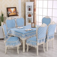 European dining chair cushion dining chair set tablecloth set four seasons chair cushion chair set stool cover tablecloth fabric.