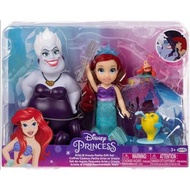 [預訂2504] Jakks Disney Princess - The Little Mermaid Ariel & Ursula Petite Gift Set 迪士尼公主：小魚仙 艾利奧與烏蘇拉