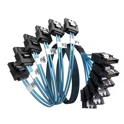 0.5m 6 Pcs/Set Sata To Sata Cable 6 Ports/Set Date Cable 7 Pin Sata Sas Cable 6Gbps Sata To Sata HDD