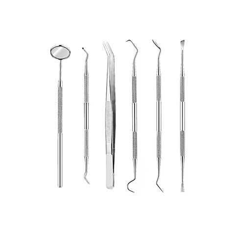 1Pc Dental Tooth Cleaning Tool Stainless Steel Mirror Sickle Tartar Scaler Teeth Pick Spatula Oral C