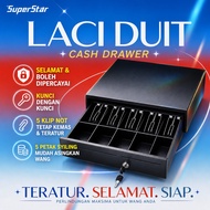 Cash Register Drawer POS Cash Drawer Metal Laci Duit 4 Bill 5 Coin / Large 5 Bill 6 Coin Key Lock fo