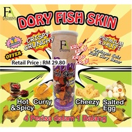 Premium Fish Dory Skin Salted Egg Snack Salmon Snacks Chips Fried Halal Certified Crisps Crispy Crackers Dried 多莉皮肤小吃 鱼皮